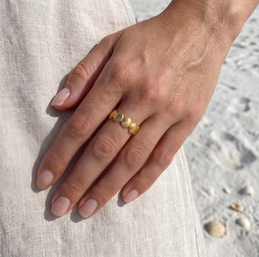 Muschel Ring verstellbar