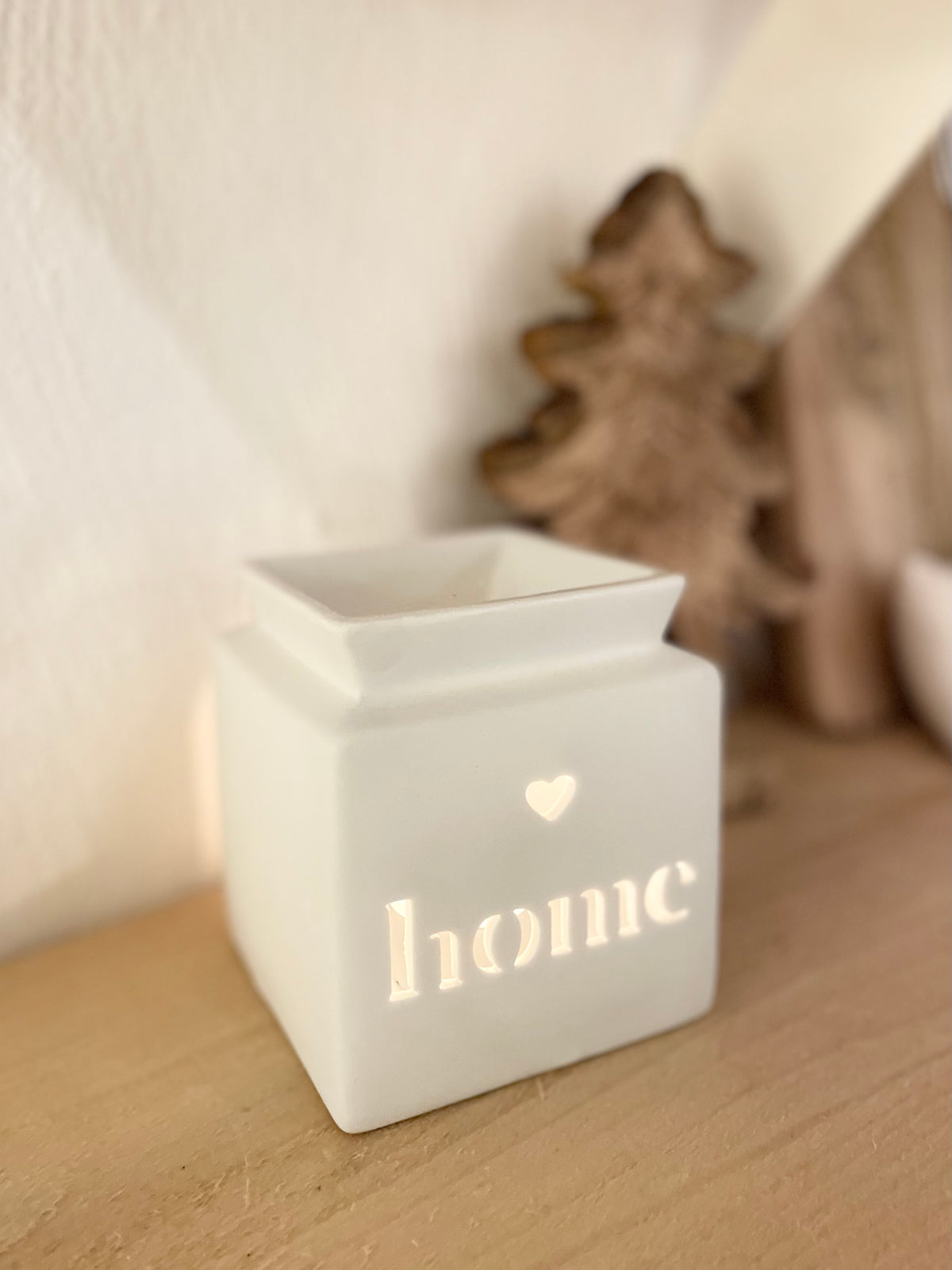 Keramik Duftlampe „Home“ Weiß