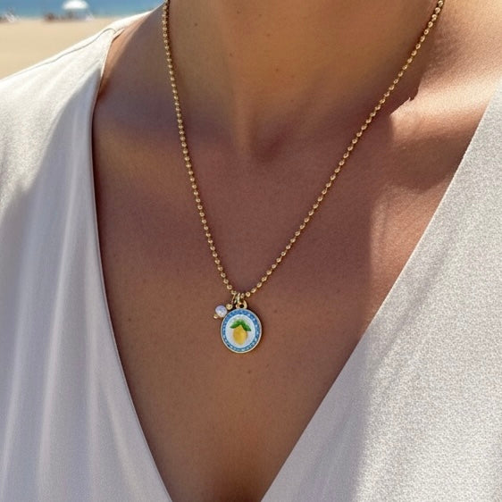 Zitronen Medallion Kette