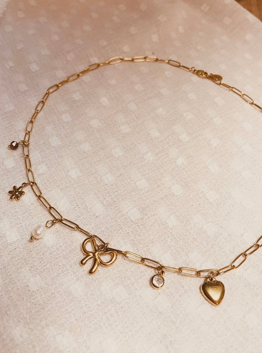 Charm-Halskette „Schleifchen"